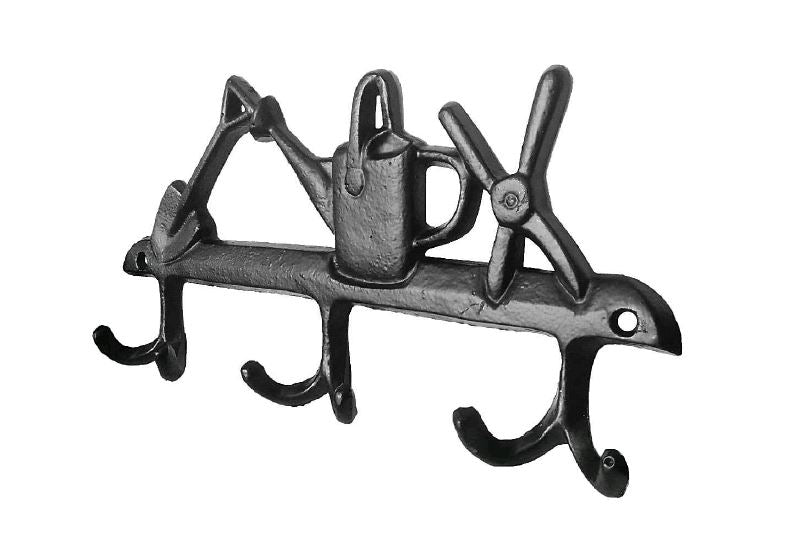 Hat & Coat Hook | Black Cast Iron Garden Tools