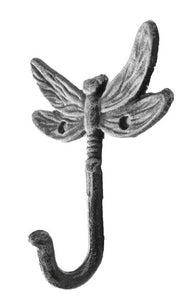 Hat & Coat Hook | Black Cast Iron DragonFly