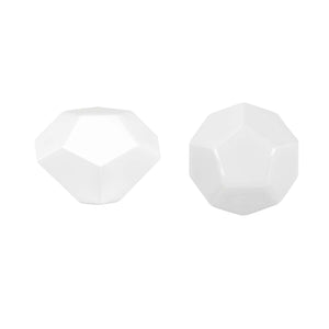 Cabinet Knobs - Ceramic Pentagon - White