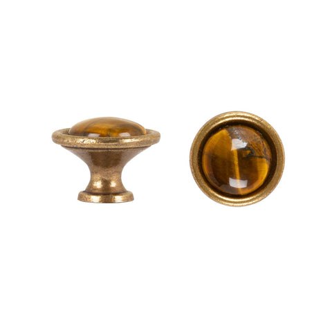 Cabinet Knobs - Medium Gem Stone - Tiger Eye #1