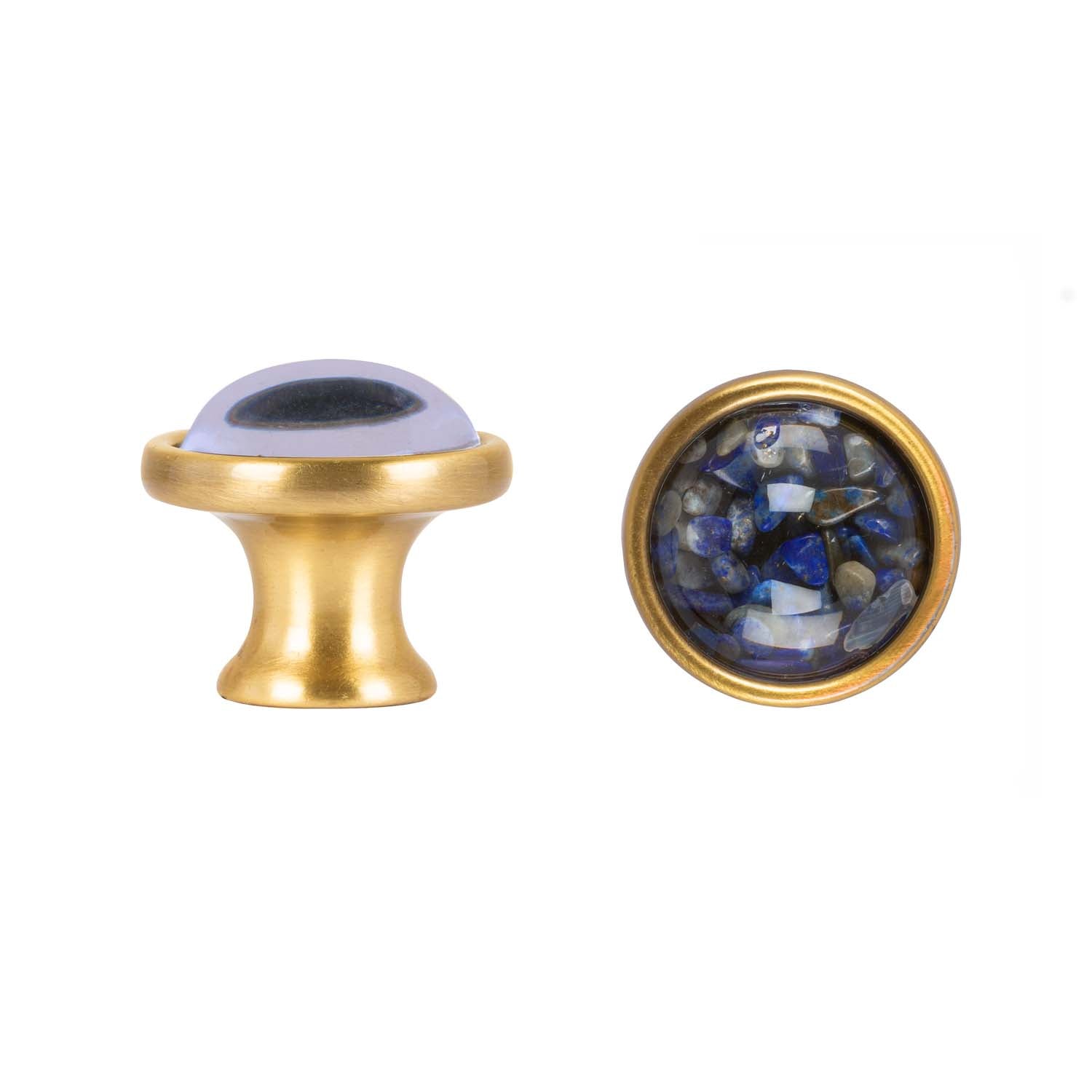 Cabinet Knobs - Medium Gem Stone - Lapis Lazuli