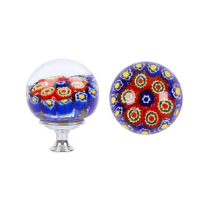 Cabinet Knobs - Spherical Glass - Milliefiori Glass