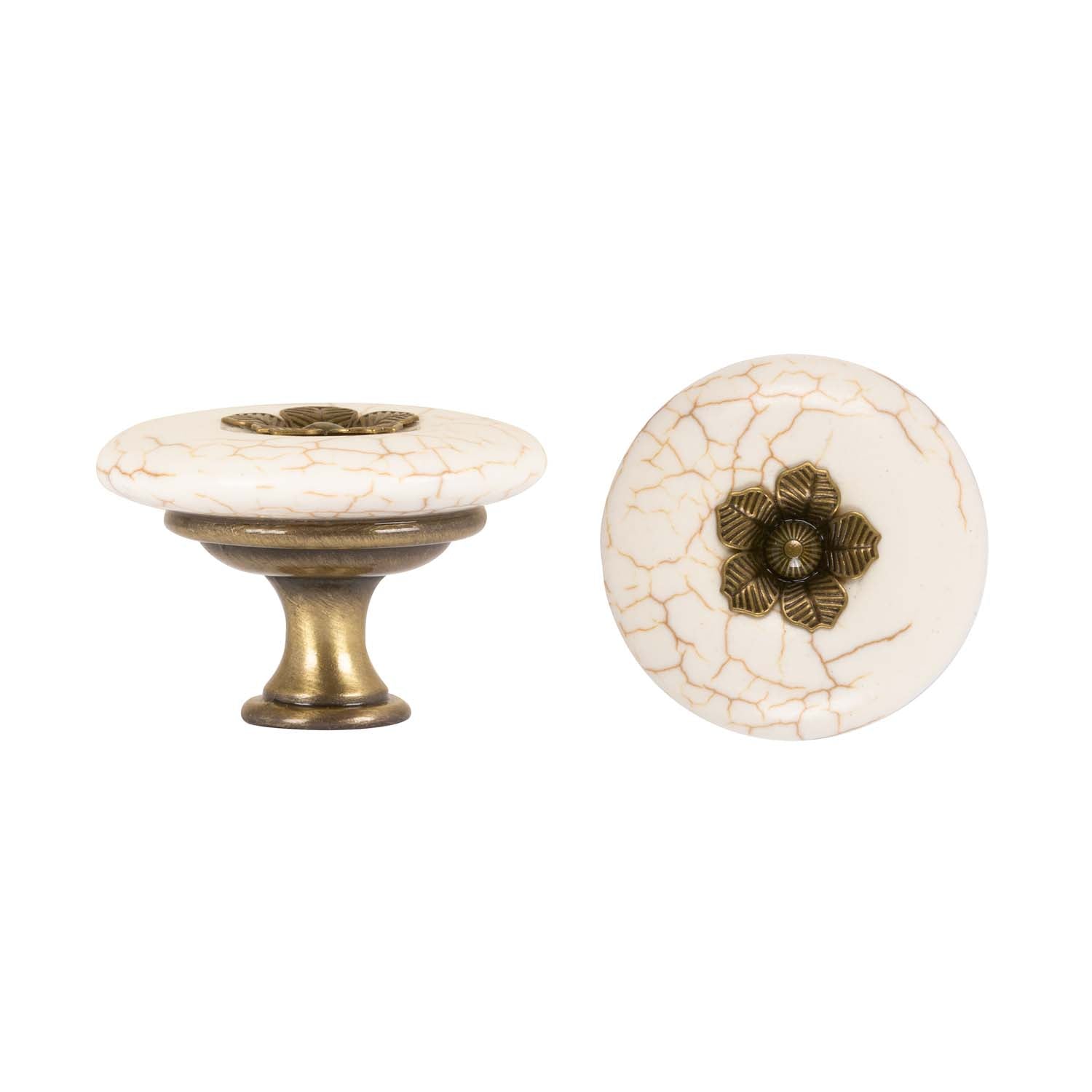 Cabinet Knobs - Stone - White Stone