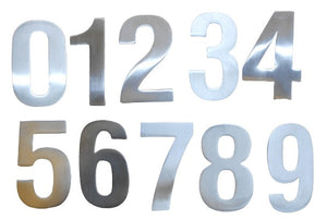 Numerals | Large 130mm Concealed Fix Satin Stainless