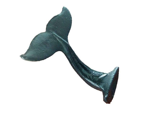 Hat & Coat Hook | Black Cast Iron Whale Tail