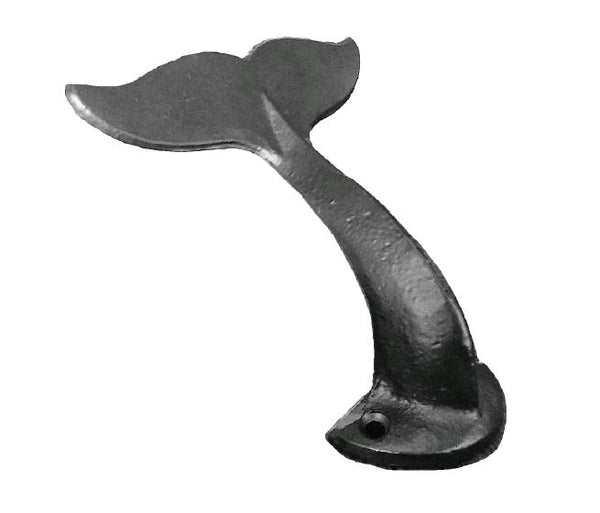 Hat & Coat Hook | Black Cast Iron Whale Tail